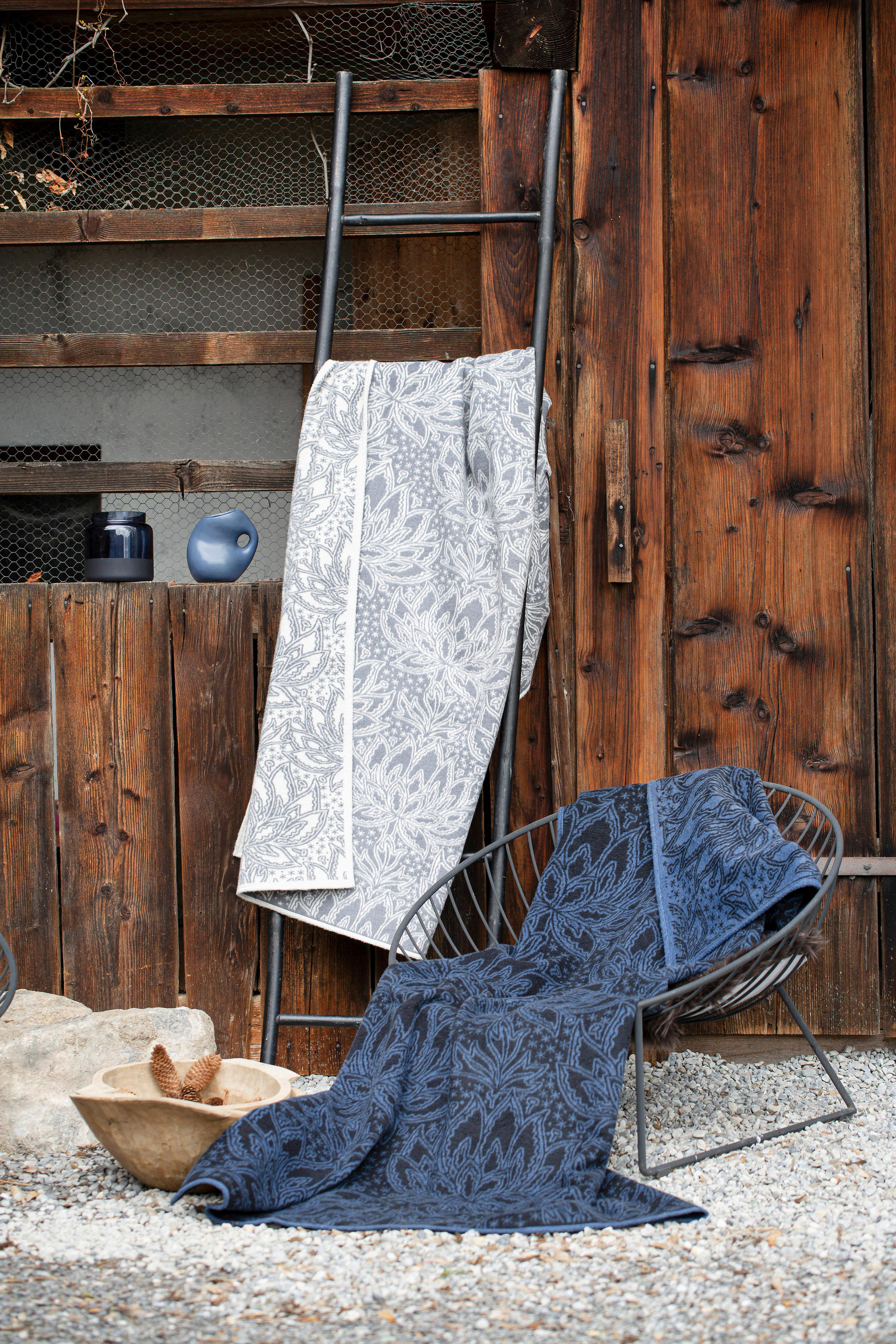 WOHNDECKE 135/200 cm  - Weiß/Grau, KONVENTIONELL, Textil (135/200cm) - David Fussenegger