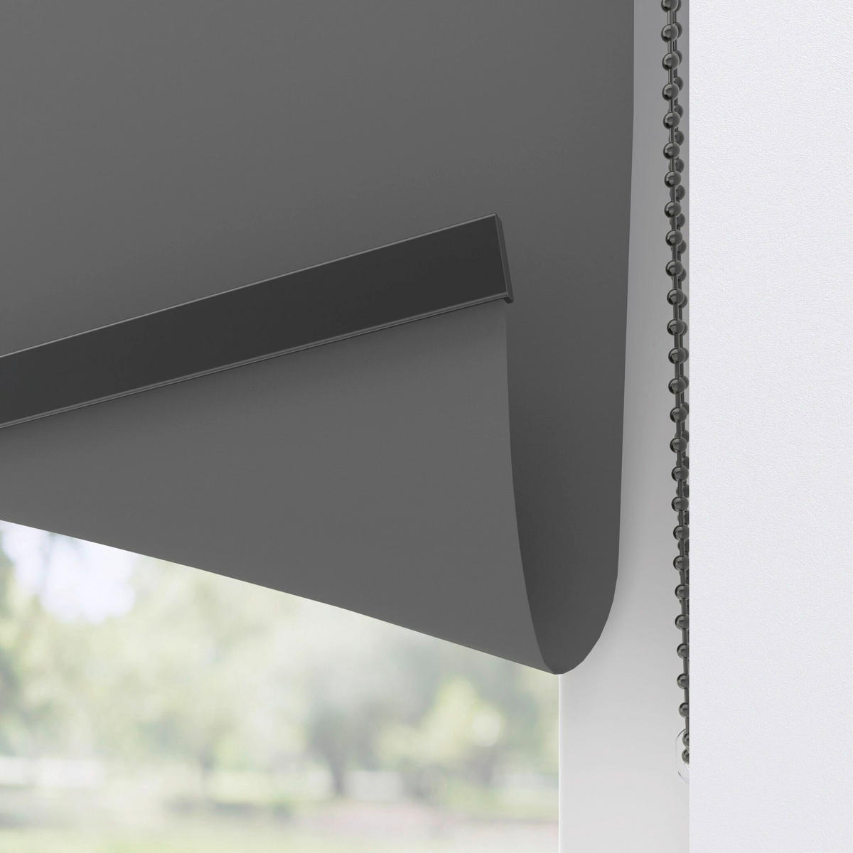 VERDUNKELUNGSROLLO  - Anthrazit, Basics, Textil (75/190cm)