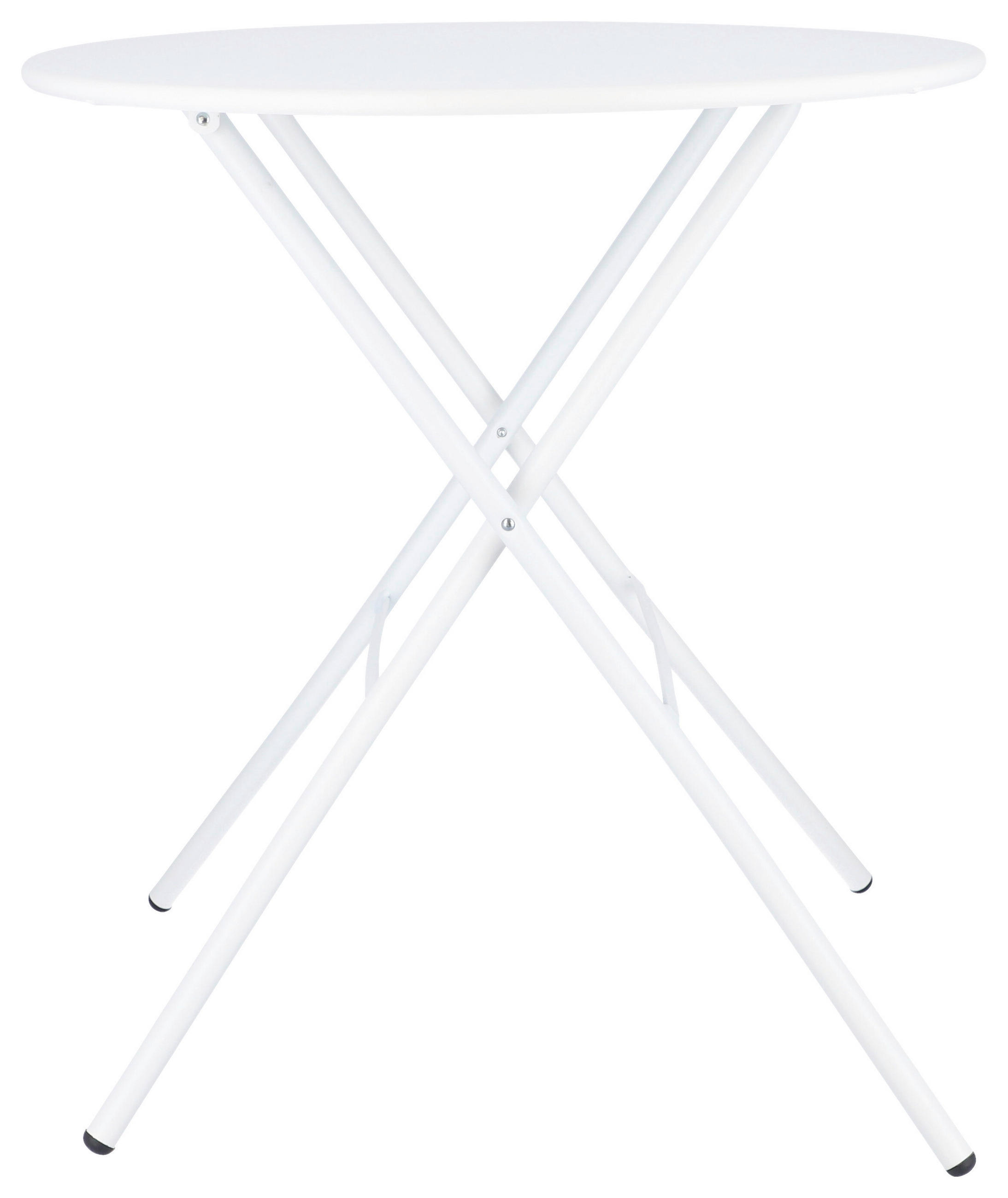 GARTENKLAPPTISCH 67/67/73 cm Metall rund  - Weiß, KONVENTIONELL, Metall (67/67/73cm) - FIAM