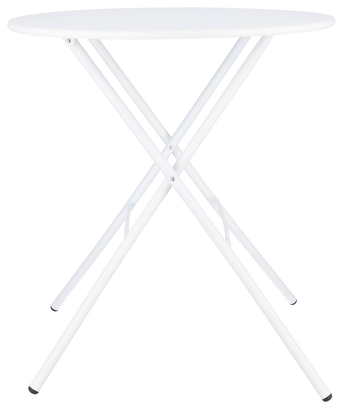 GARTENKLAPPTISCH 67/67/73 cm Metall rund  - Weiß, KONVENTIONELL, Metall (67/67/73cm) - FIAM