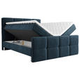 BOXBETT 180/200 cm  in Blau, Dunkelblau  - Chromfarben/Blau, MODERN, Holz/Holzwerkstoff (180/200cm) - Esposa