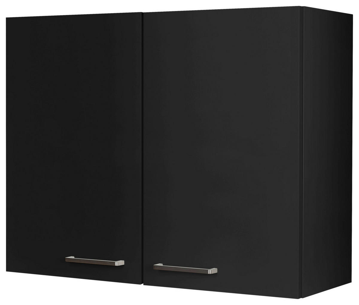 KÜCHENOBERSCHRANK 90/72/35 cm  in Schwarz  - Edelstahlfarben/Schwarz, MODERN, Holzwerkstoff (90/72/35cm) - Nobilia