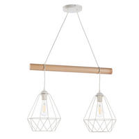 SVJETILJKA VISEĆA    60/24/90 cm    5016 BALDO  - svijetlo smeđa/bijela visoki sjaj, Natur, drvo/metal (60/24/90cm)