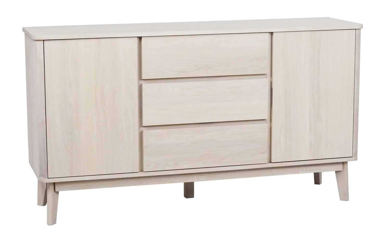 SIDEBOARD  152/84/42 cm 3 låda(or)  - ek Bianco, Design, trä (152/84/42cm) - Rowico