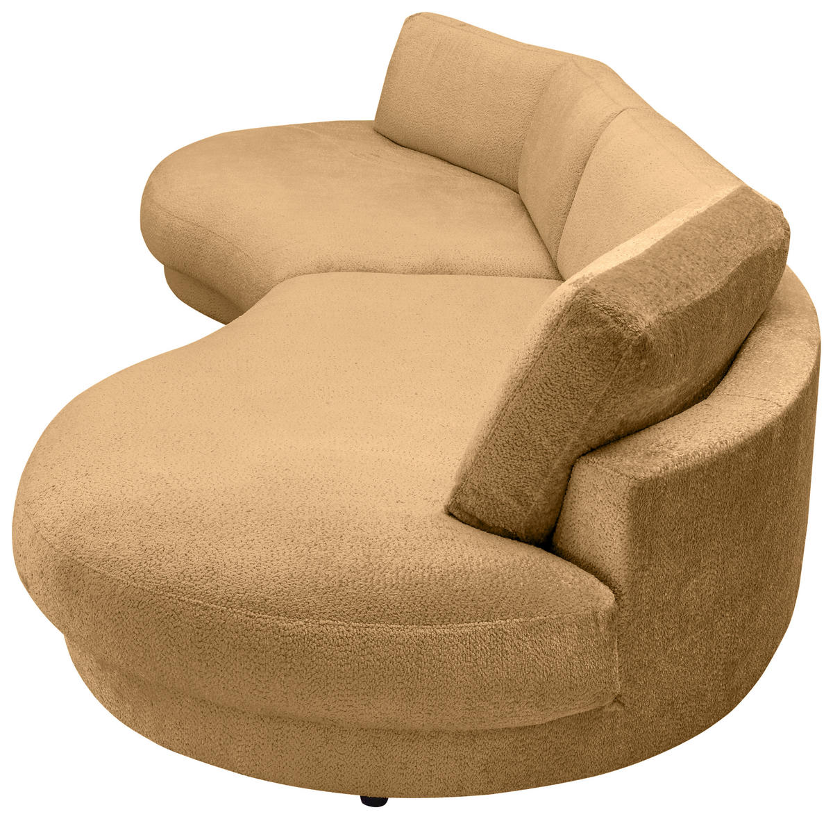 BIGSOFA Chenille Goldfarben  - Goldfarben/Schwarz, Design, Kunststoff/Textil (410/86/166cm) - Pure Home Lifestyle