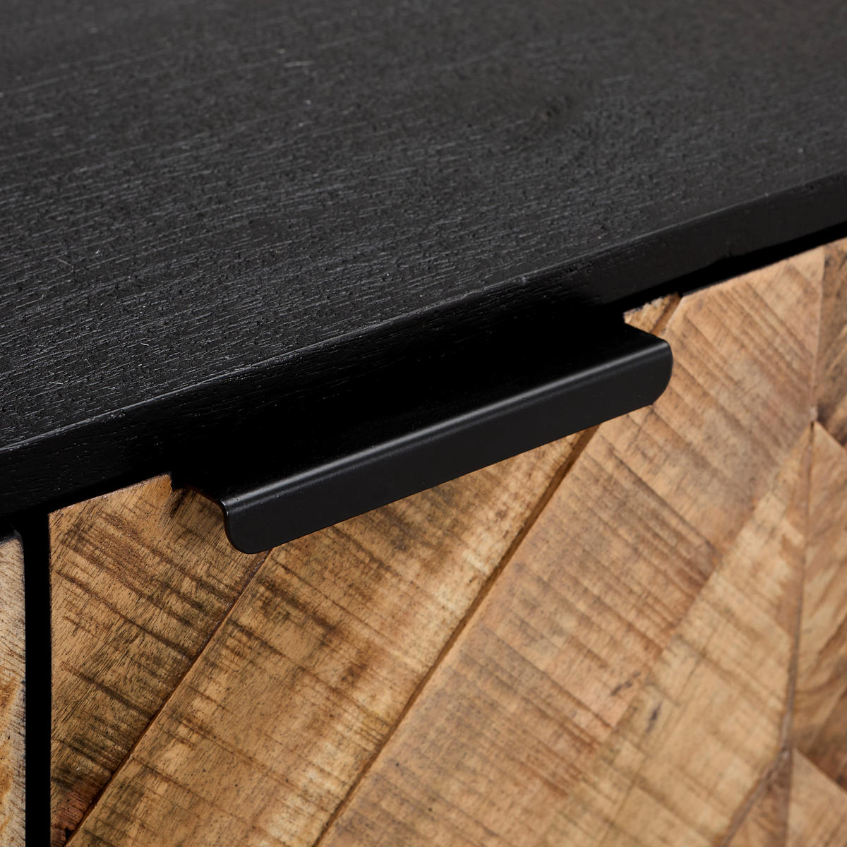 KOMMODE  in 90/90/40 cm  - Schwarz/Akaziefarben, Design, Holz/Holzwerkstoff (90/90/40cm) - MID.YOU