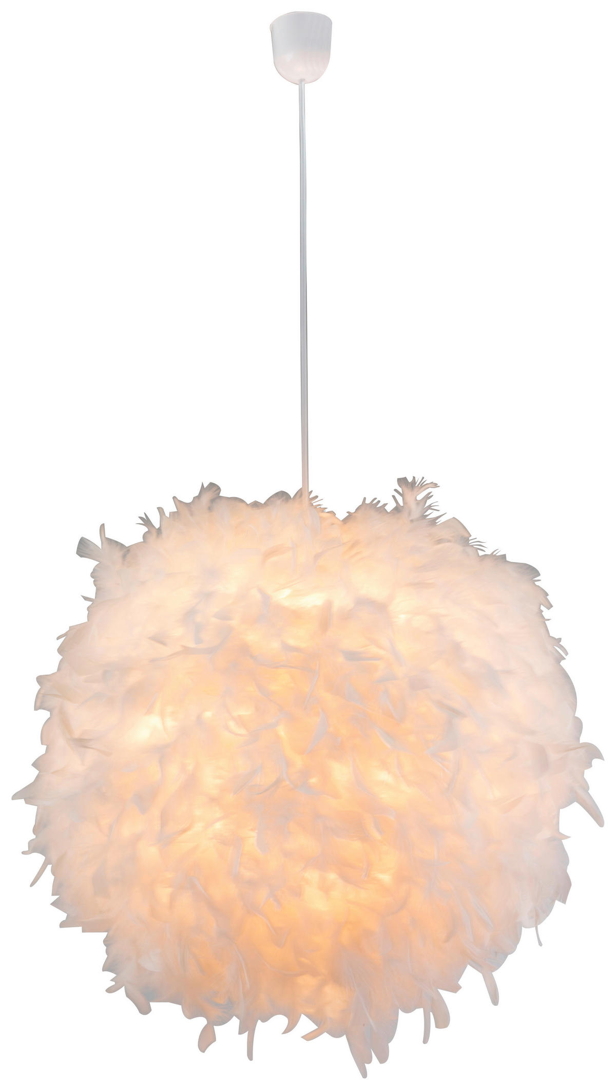 VISEČA SVETILKA        60/130 cm      E27 - bela, Basics, umetna masa/tekstil (60/130cm) - Globo