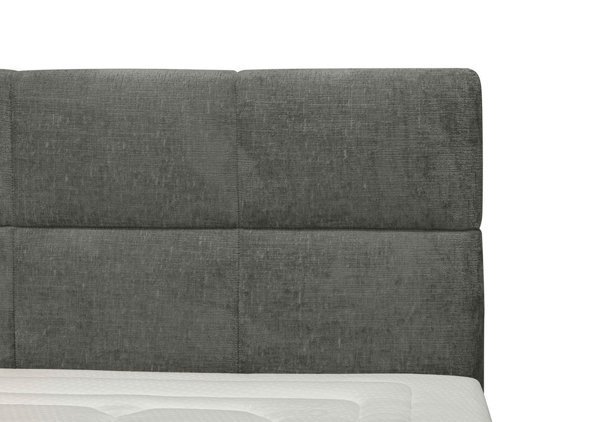 BOXSPRINGBETT 180/200 cm  in Anthrazit  - Eichefarben/Anthrazit, KONVENTIONELL, Holz/Textil (180/200cm) - Carryhome