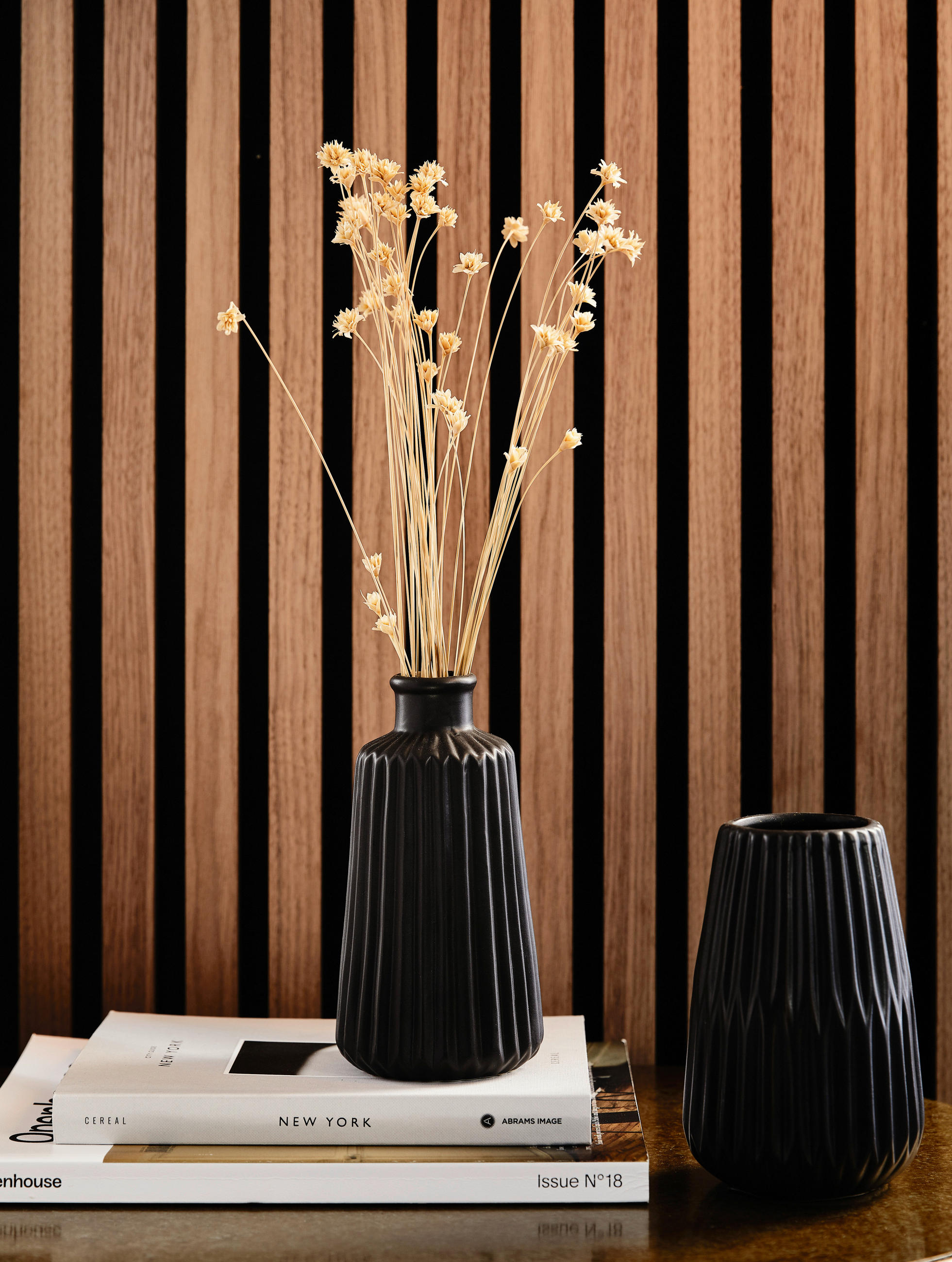 VASE 17 cm  - Schwarz, Design, Keramik (8/17cm)