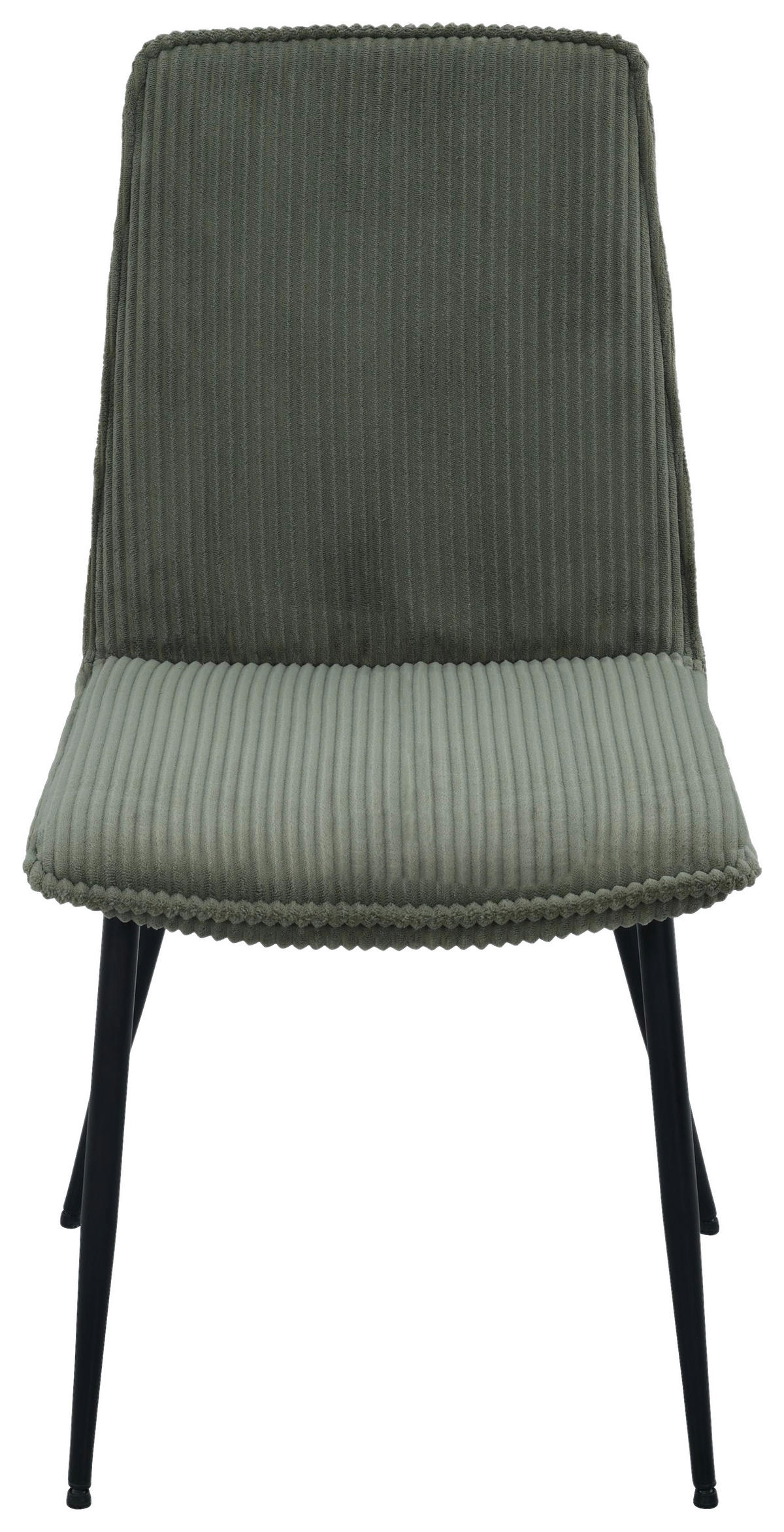 VIERFUSSSTUHL   Cord  Grün, Schwarz  - Schwarz/Grün, MODERN, Textil/Metall (47/91/61,5cm) - Livetastic