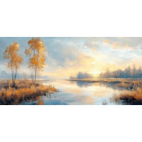 LEINWANDBILD Landschaft & Natur 115/55 cm  - Multicolor, Natur, Holz/Papier (115/55cm) - Euroart