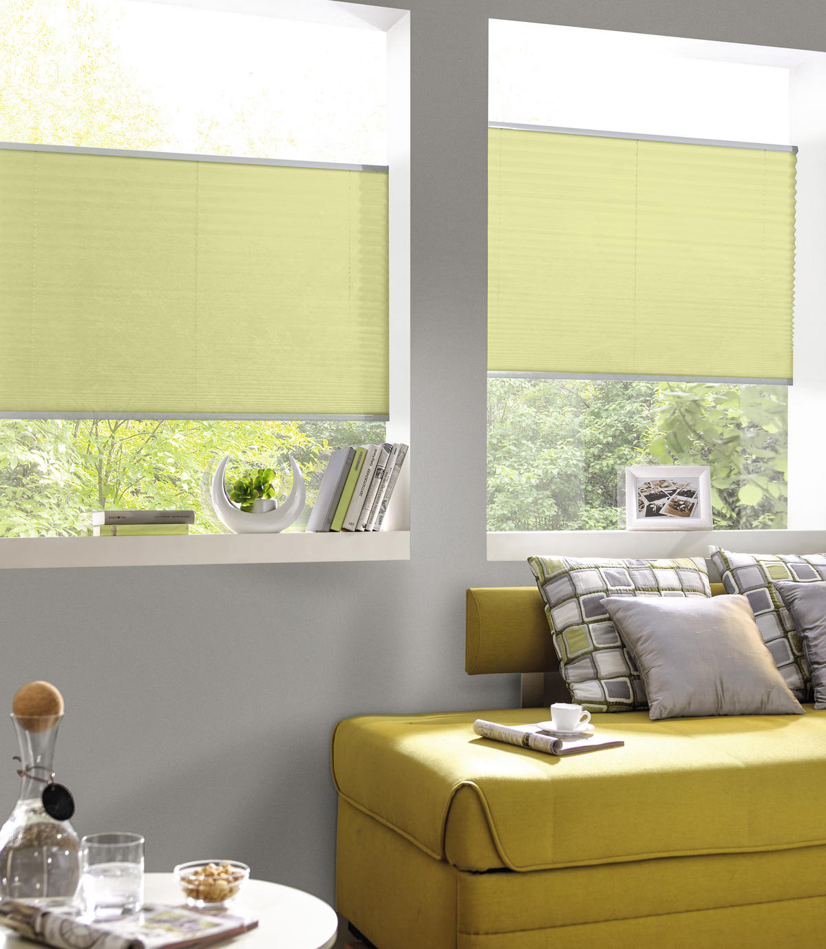 PLISSEE 100/130 cm   - Grün, Design (100/130cm) - Homeware
