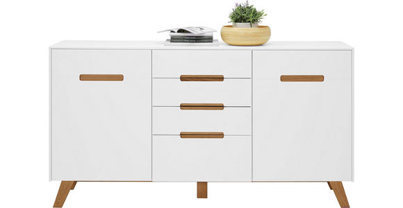 SIDEBOARD 168,5/93,5/41 cm - Eichefarben/Weiß, Design, Holz/Holzwerkstoff (168,5/93,5/41cm) - Hom`in