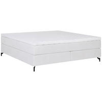 KONTINENTALSÄNG 210/210 cm  i vit  - vit/svart, Klassisk, metall/trä (210/210cm) - Ambiente