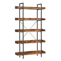 REGÁL, hnedá, čierna, oceľ, 100/178/28 cm - hnedá/čierna, Basics, kov/kompozitné drevo (100/178/28cm) - Boxxx