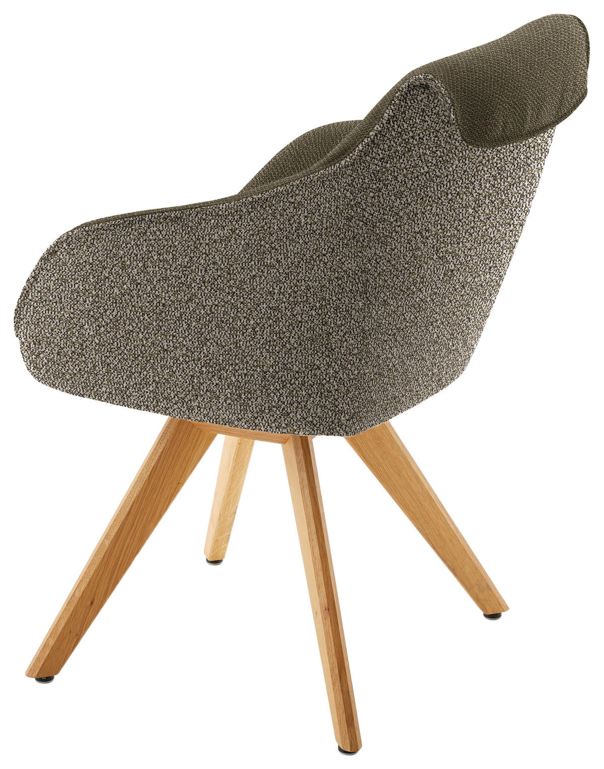 ARMLEHNSTUHL  in Flachgewebe  - Eichefarben/Olivgrün, Design, Holz/Textil (60/84/68cm) - Koinor