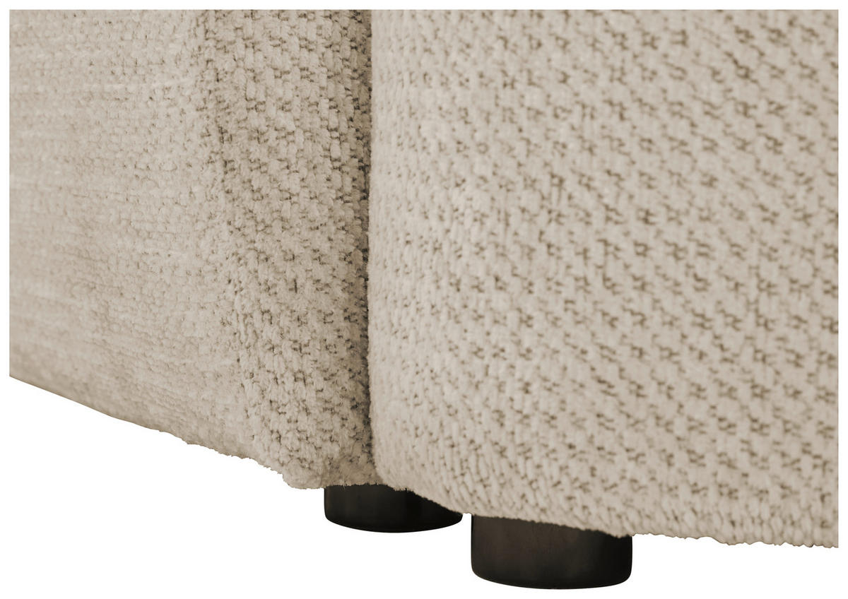 ECKSOFA in Chenille Greige  - Greige/Schwarz, MODERN, Kunststoff/Textil (179/287cm) - Carryhome