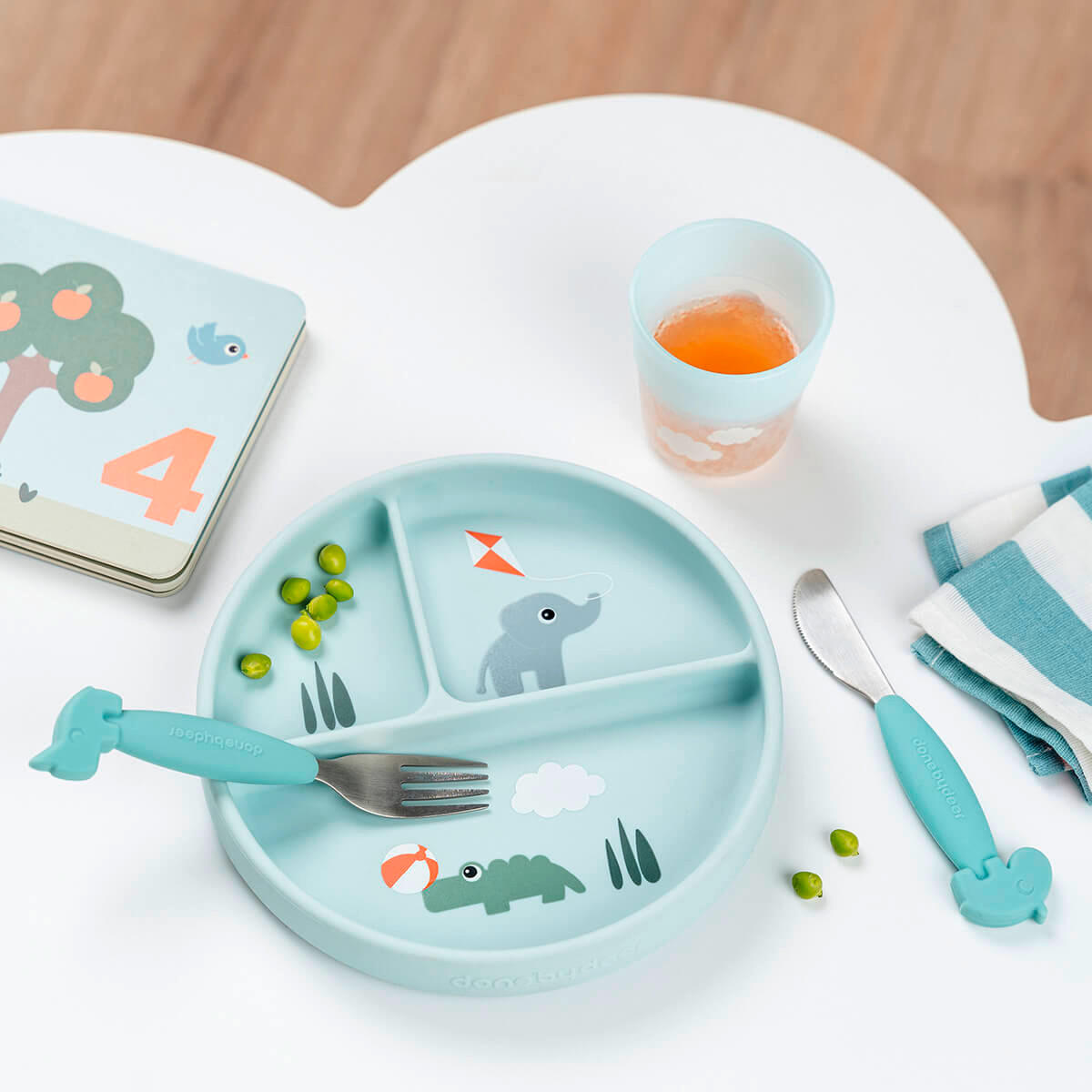 KINDERTELLER  - Hellblau, Basics, Kunststoff (18/18/3,3cm)
