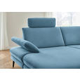 WOHNLANDSCHAFT  in Chenille, Flachgewebe Blau  - Blau/Schwarz, Design, Textil/Metall (180/344/208cm) - Dieter Knoll