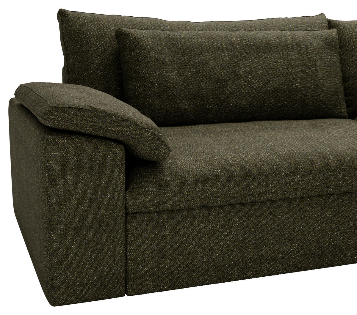 ECKSOFA  in Webstoff Grün  306/198 cm  - Schwarz/Grün, MODERN, Kunststoff/Textil (306/198cm) - Carryhome