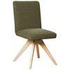Stuhl drehbar - Eichefarben/Grün, KONVENTIONELL, Holz/Textil (47/89/60cm) - Linea Natura