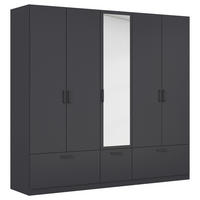 KLEIDERSCHRANK in Grau  - Grau, Basics, Holzwerkstoff/Metall (226/210/54cm) - Boxxx