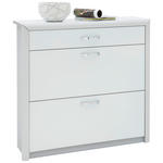 SCHUHKIPPER  in 109/103/32 cm  - Chromfarben/Alufarben, Design, Glas/Holzwerkstoff (109/103/32cm) - Dieter Knoll