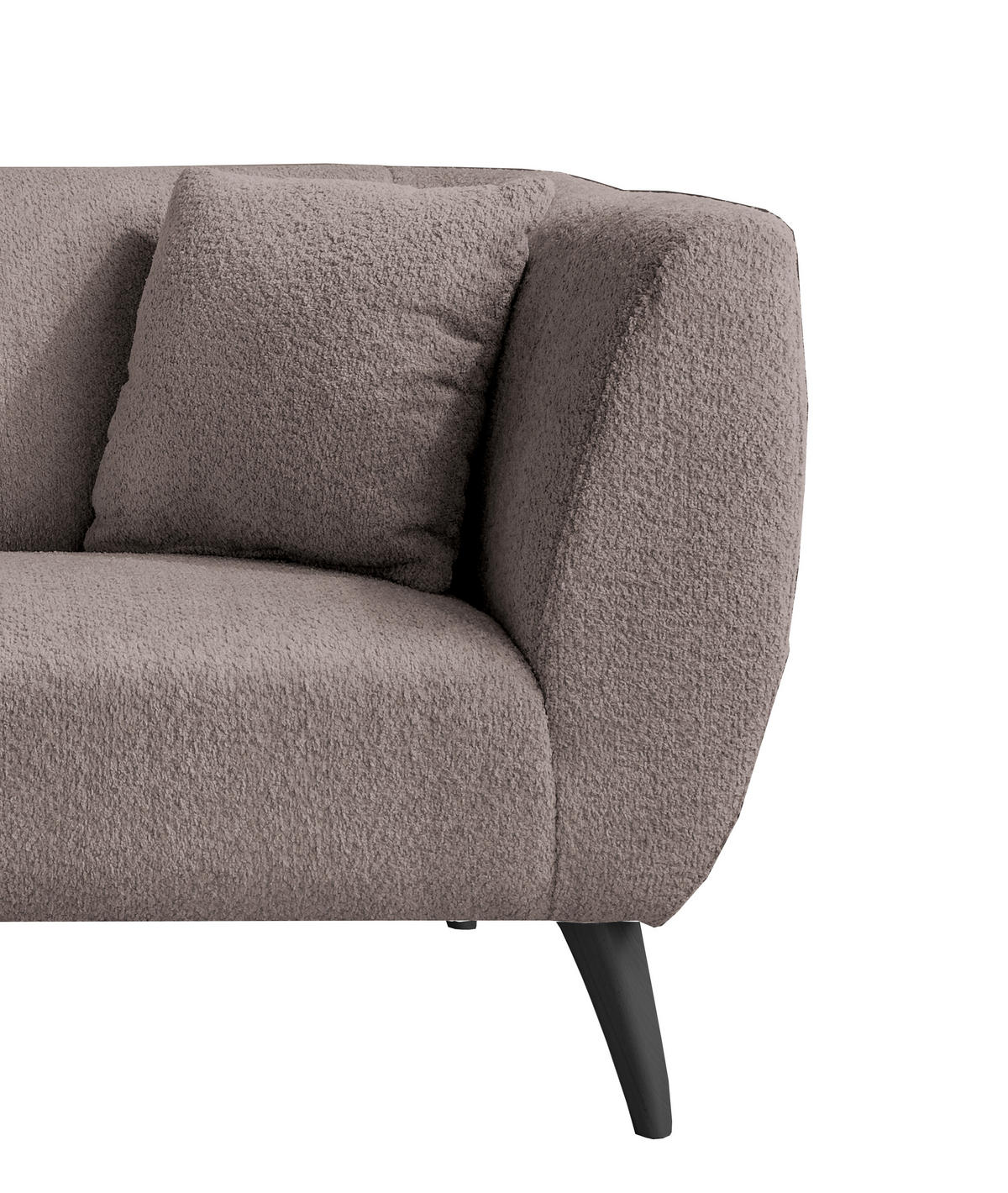 2-SITZER-SOFA in Bouclé Taupe  - Taupe/Schwarz, Modern, Holz/Textil (172/83/88cm) - MID.YOU