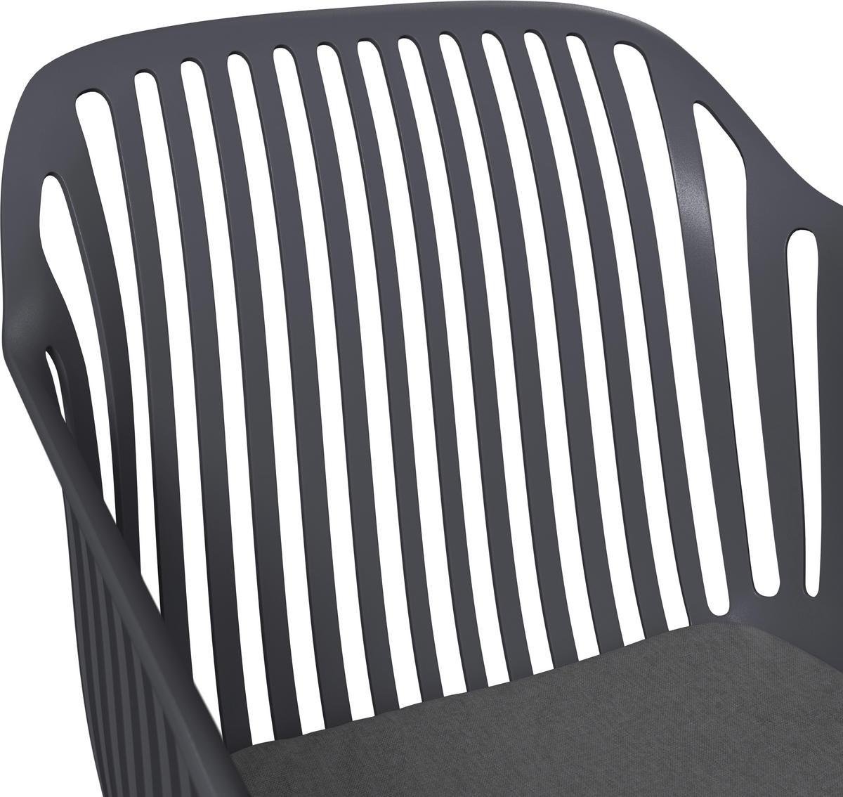 STAPELSESSEL Anthrazit  - Anthrazit, Basics, Kunststoff/Textil (55/80/60cm) - Ambia Garden