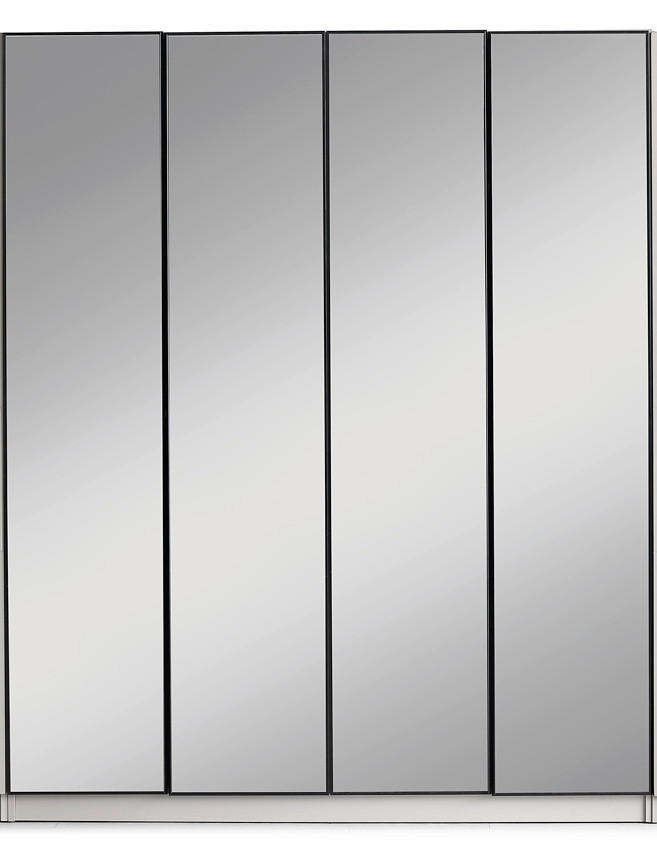 DULAP CU UȘI ROTATIVE gri  - gri, Modern, sticlă/material pe bază de lemn (180/60/220cm) - Novel