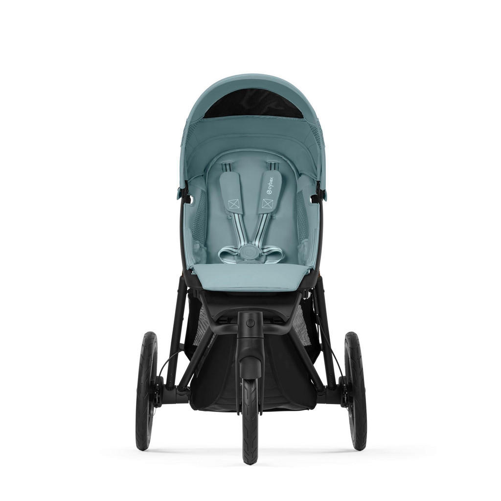 Thumbnail - cybex Gold Jogger Avi Spin, Pastellblau, Textil, 68.5x113x118.5 cm, Feststellbremse, Fußstütze abklappbar, Verdeckung ab...