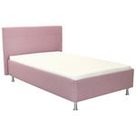 POLSTERBETT 120/200 cm  in Violett  - Chromfarben/Violett, Basics, Textil (120/200cm) - Xora