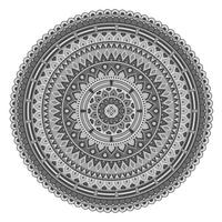 OUTDOORTEPPICH  für Terrasse und Balkon 118 cm Mandala Grau  - Grau, Trend, Kunststoff (118cm)