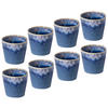 TASSENSET GRESPRESSO 8-teilig  - Blau, Basics, Keramik/Holz - Costa Nova