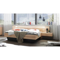 BETTANLAGE 180/200 cm  in Taupe, Eschefarben  - Taupe/Eschefarben, Design, Holz/Textil (180/200cm) - Valdera