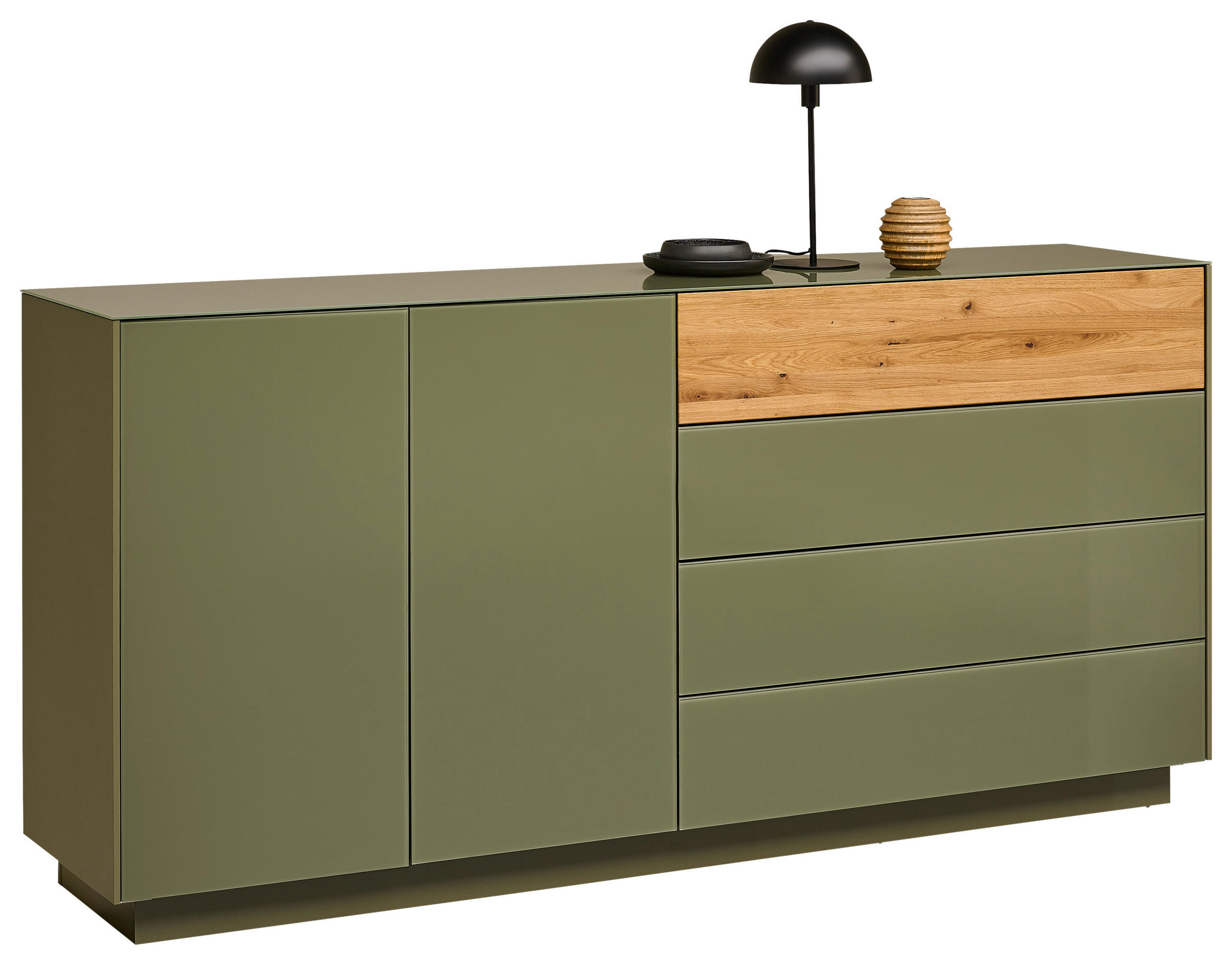 Novel Sideboard Triest Eiche, Olivgrün 189x90x42 cm
