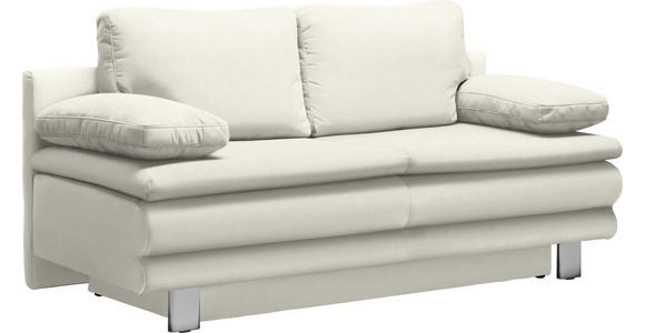 SCHLAFSOFA Naturfarben - Chromfarben/Naturfarben, Design, Textil/Metall (194/96/86cm) - Novel