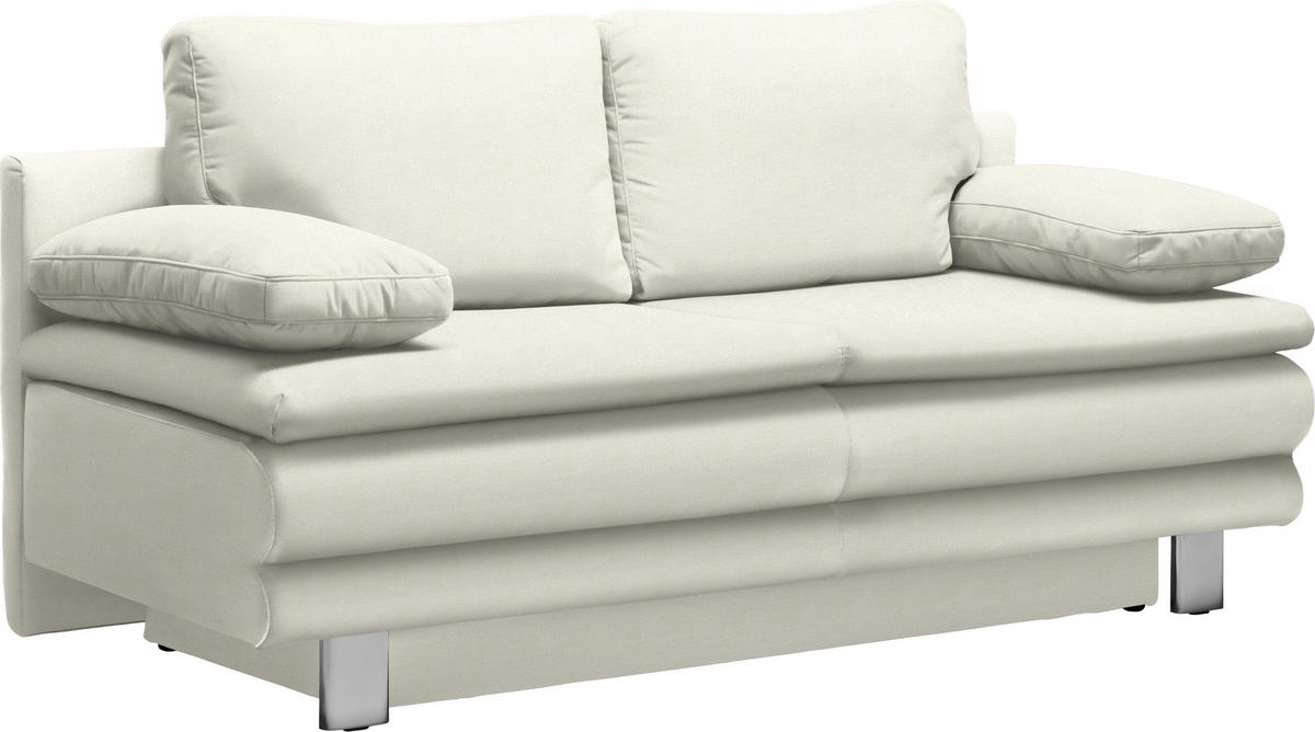 SCHLAFSOFA in Naturfarben  - Chromfarben/Naturfarben, Design, Textil/Metall (194/96/86cm) - Novel
