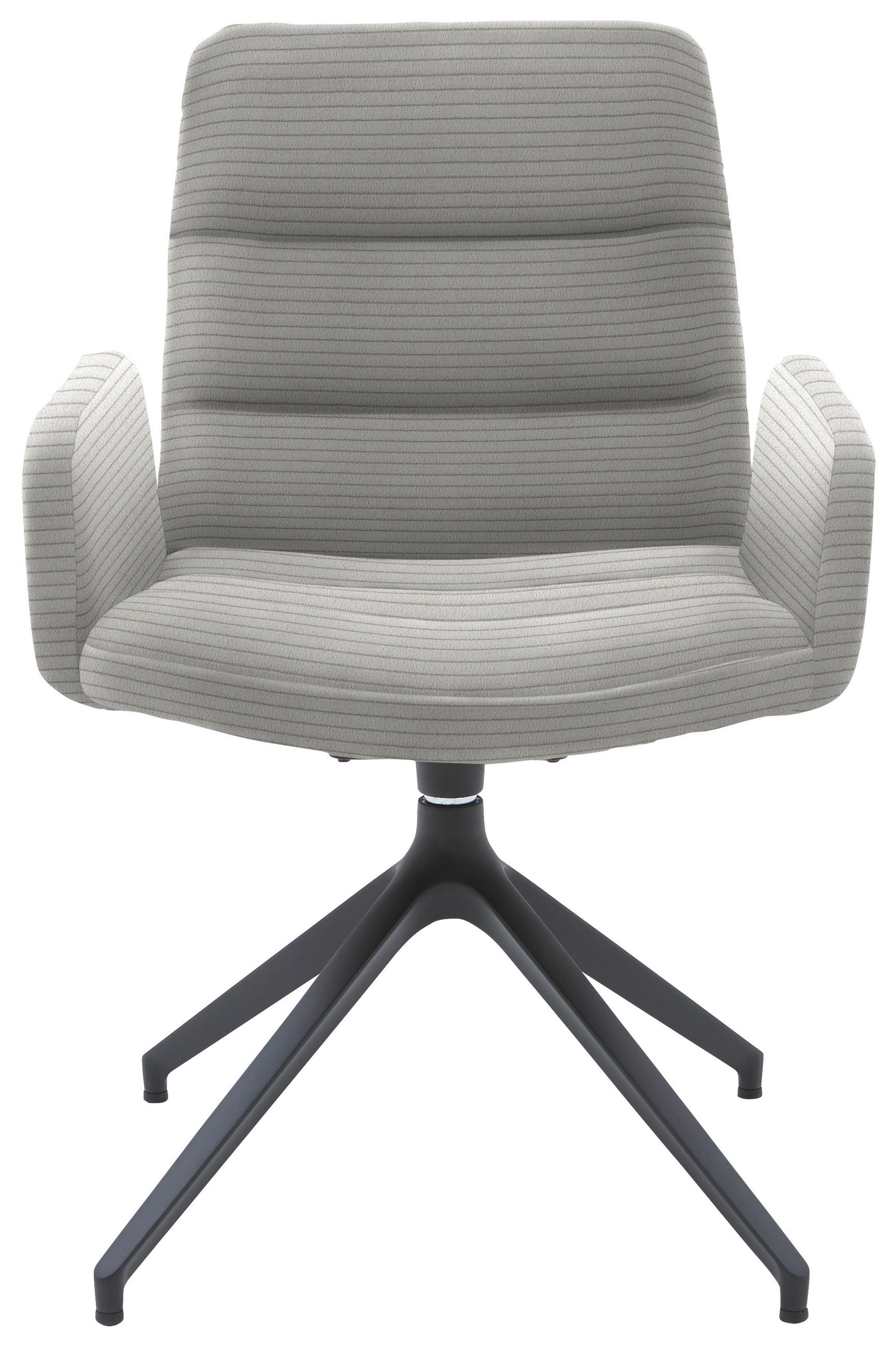 ARMLEHNSTUHL  in Cord  - Greige/Schwarz, Design, Textil/Metall (61/88/66cm) - Dieter Knoll