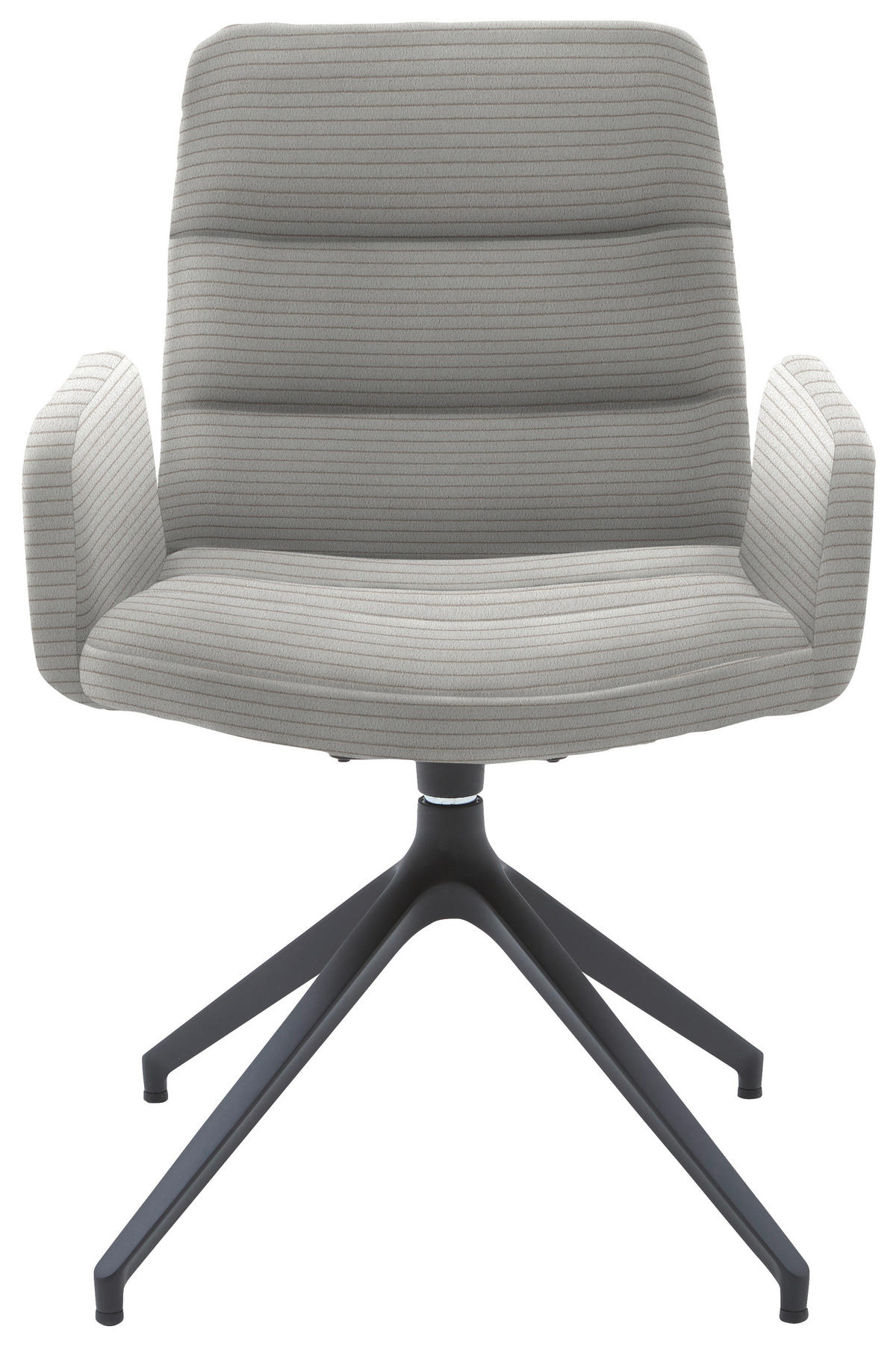 ARMLEHNSTUHL  in Cord  - Greige/Schwarz, Design, Textil/Metall (61/88/66cm) - Dieter Knoll