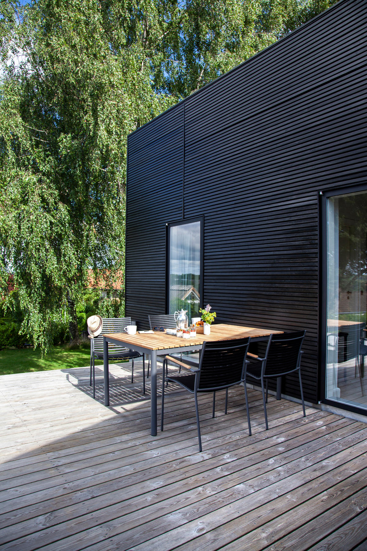 GARTENTISCH 167,5/100/74 cm  - Anthrazit/Teakfarben, KONVENTIONELL, Holz/Metall (167,5/100/74cm) - Gardenson