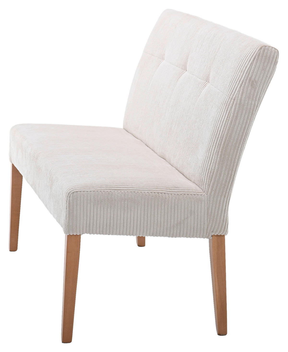 SITZBANK 140/92/66 cm Cord Buchefarben, Beige Buche massiv  - Beige/Buchefarben, KONVENTIONELL, Holz/Textil (140/92/66cm) - home24
