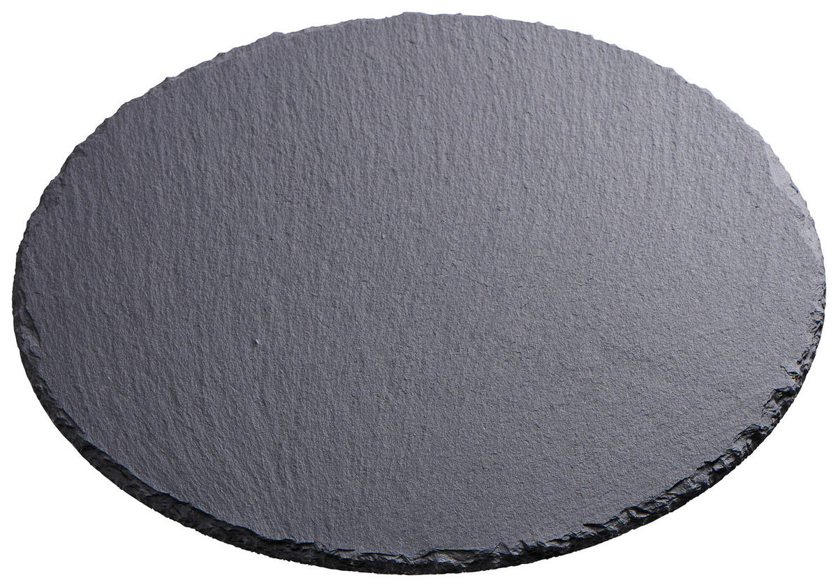 PLATZTELLER 30 cm  - Schieferfarben, Konventionell, Stein (30cm) - Ambia Home