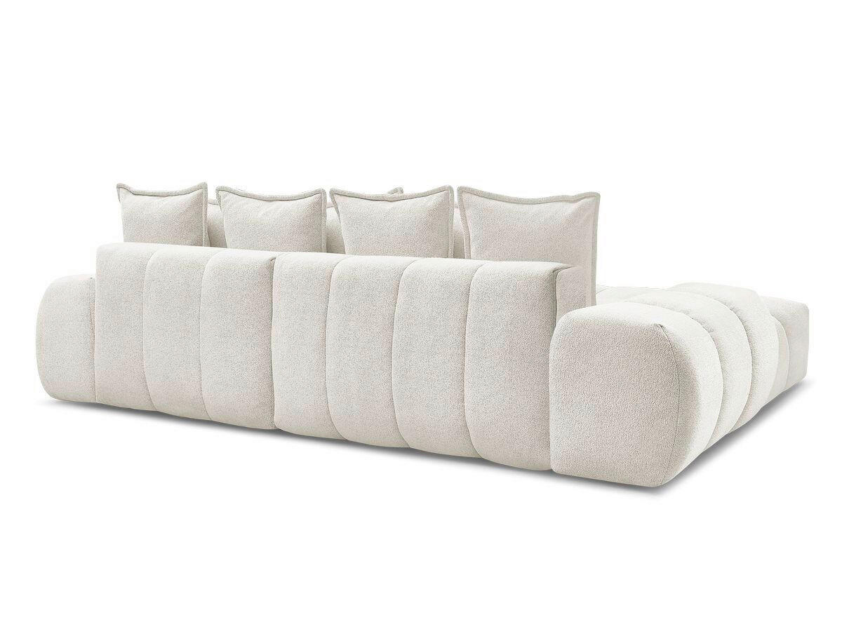 ECKSCHLAFSOFA EVEREST  mit Rücken echt, Armteil links, Armteil rechts Flachgewebe Weiß  - Schwarz/Weiß, MODERN, Kunststoff/Textil (180/318cm) - Livetastic