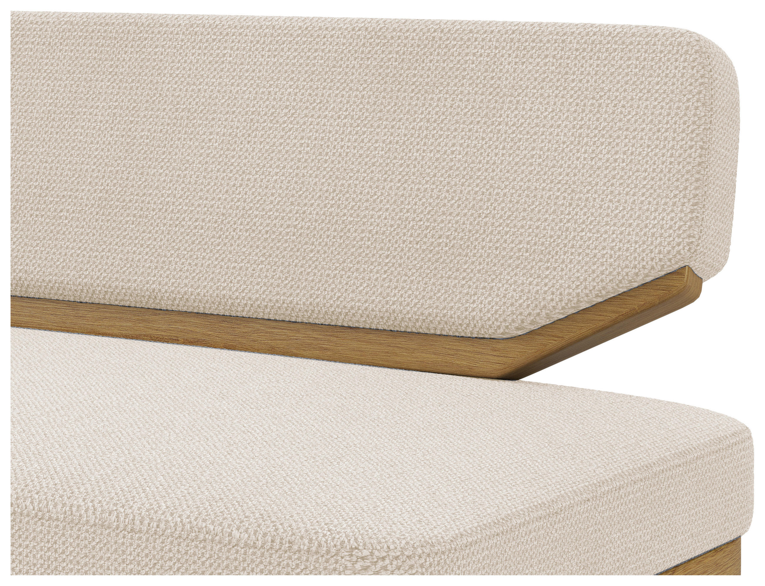 Thumbnail - Carryhome Sitzbank, Eiche, Weiß, Textil, Holz, Eiche, massiv, 3-Sitzer, 190x80x52 cm, Stoffauswahl, mit Rückenlehne, Ess...
