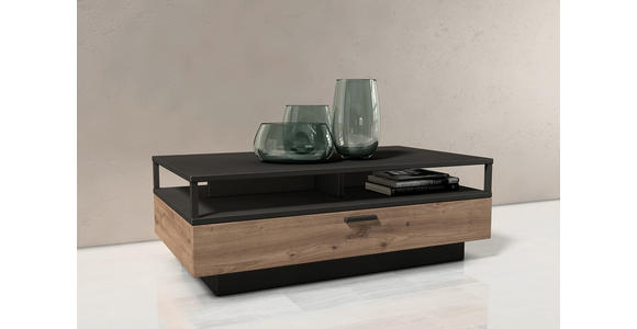 COUCHTISCH in Metall, Holzwerkstoff 115/65,5/45,0 cm  - Eichefarben/Grau, KONVENTIONELL, Holzwerkstoff/Metall (115/65,5/45,0cm) - Cantus