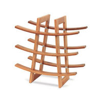 REGÁL NA VÍNO - prírodná farba, Basics, drevo (35/34/30cm)