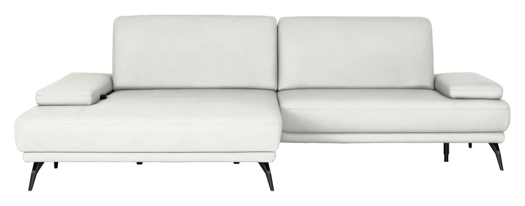 ECKSOFA JOOP! STUDIO in Echtleder Weiß  180/301 cm  - Schwarz/Weiß, KONVENTIONELL, Leder/Metall (180/301cm) - Joop!
