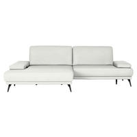 ECKSOFA JOOP! STUDIO in Echtleder Weiß  180/301 cm  - Schwarz/Weiß, KONVENTIONELL, Leder/Metall (180/301cm) - Joop!