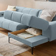 ECKSOFA in Chenille Pastellblau  311/167 cm  - Pastellblau/Schwarz, Design, Textil/Metall (311/167cm) - Xora